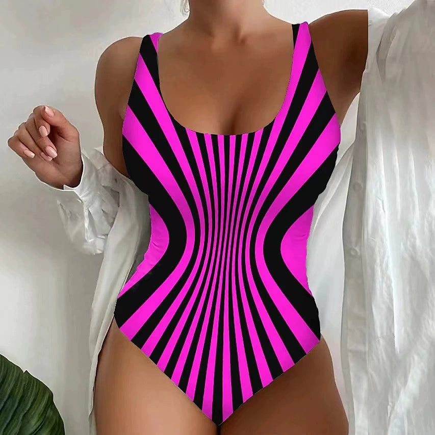 🔥🩱【S-5XL】Model de vânzare 2025, costum de baie într-o singură piesă subțire pentru femei, la modă și sexy