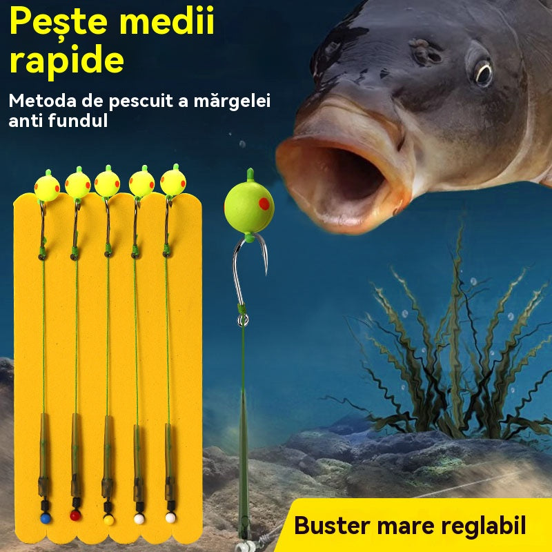 Płatność przy odbiorze🎣🐟Zestaw żyłek anty-dennych, haczyk wędkarski z pływającymi koralikami