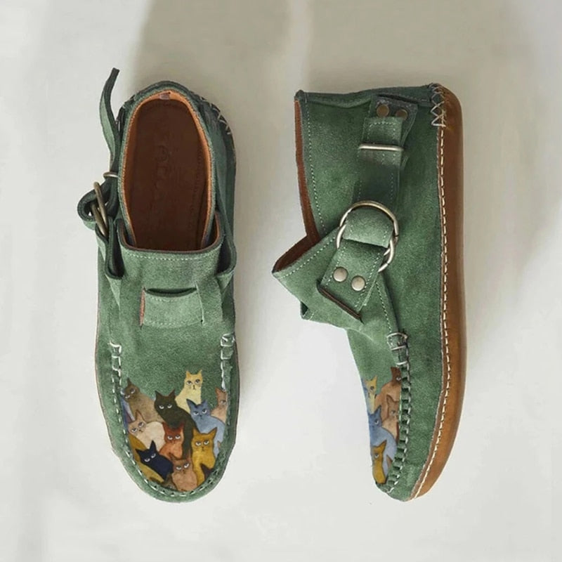 【35-43】 Cizme Martin din piele moale cu fermoar plat, pantofi de dama la modă--3738850
