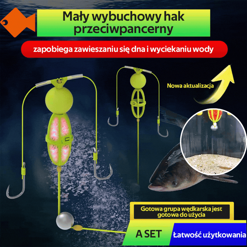 🔥【Płatność przy odbiorze】Klatka na przynętę z podwójnym haczykiem, specjalizująca się w łowieniu dużych ryb