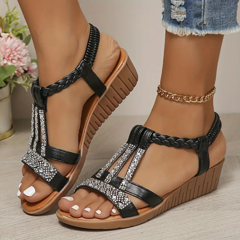 🌈🌿【Ograničena količina🔥】👡【34-43】2025 Nove modne sandale s kristalima za žene