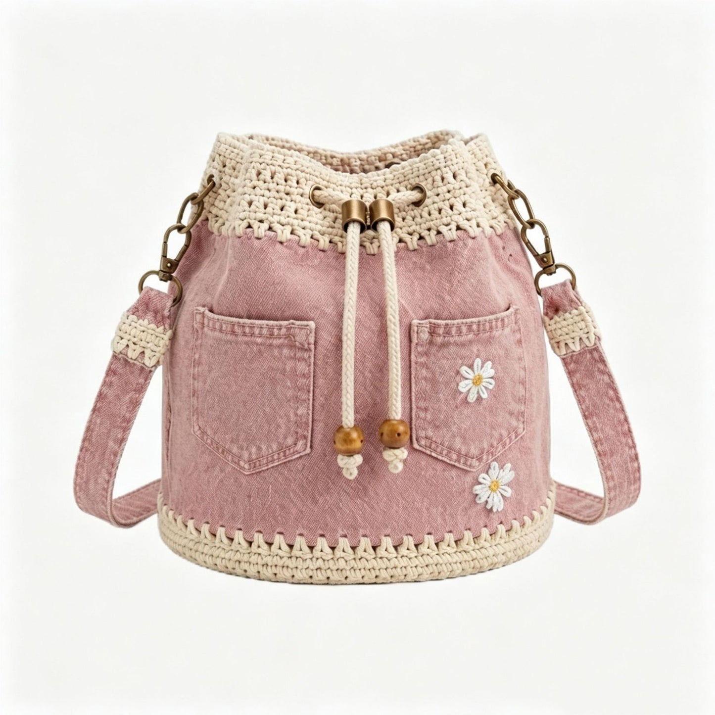 Tkana torba jeansowa w stylu boho, która dopełni każdą stylizację ✨