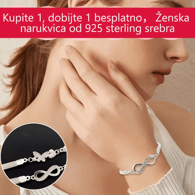 【🎁Kupite 1, dobijte 1 besplatno】✨Ženska narukvica od 925 sterling srebra