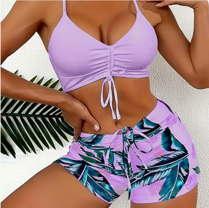 🏊‍👙 🌴 Elegancki kostium kąpielowy z nadrukiem w dużym rozmiarze