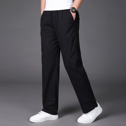 🔥【Cumpără 1 Primește 1 gratuit】【50-130KG】2025 noi pantaloni drepti casual pentru bărbați de mărime mare