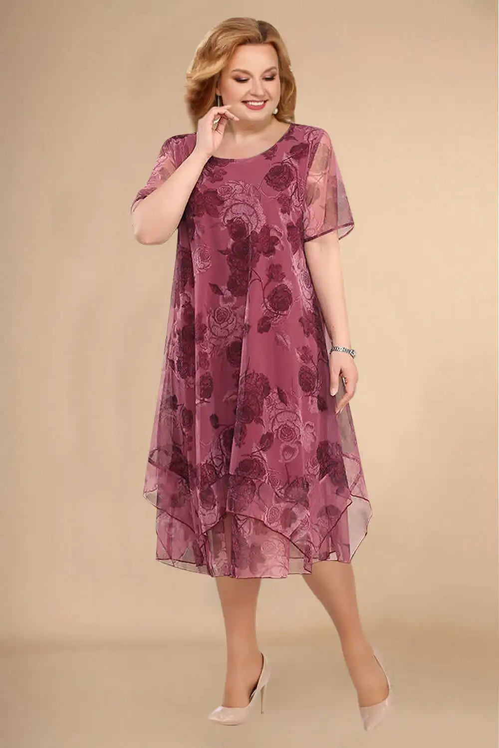 💗🌺【L-5XL】2025 noua rochie florala din sifon de vara