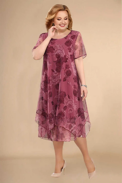 💗🌺【L-5XL】2025 noua rochie florala din sifon de vara