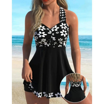 ✨👙【Ofertă limitată】🌴【S-6XL】Costum de baie elegant cu imprimeu, mărime mare