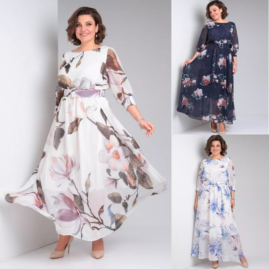 👗 【S-5XL】2025 Nowa sukienka z nadrukiem wiosennym