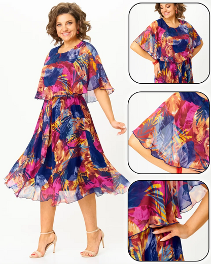 😎💃Noutăți de vară💥Rochie lejeră din șifon, mărime mare | Confortabilă și respirabilă, foarte potrivită pentru vară😎💃