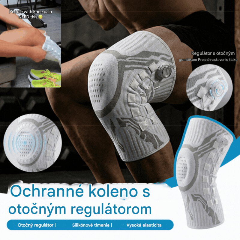 🦵🦵Silikónová kompresná športová kolenná ortéza s pružinovou oporou tlmiacou nárazy na beh a fitness vonku