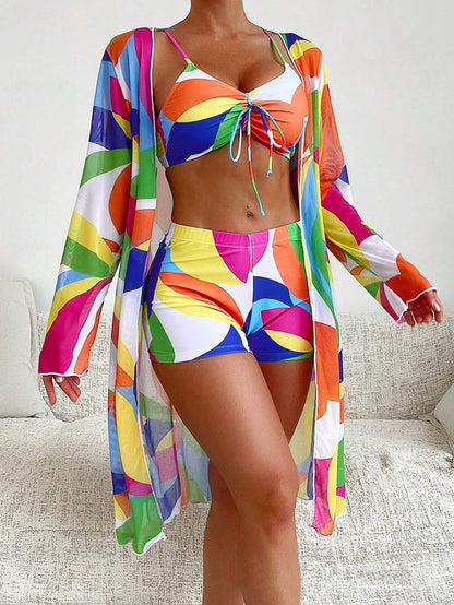 ✨👙 【45-100KG】Nowy, modny trzyczęściowy kostium kąpielowy, dostępnych w większevj liczbie kolorów