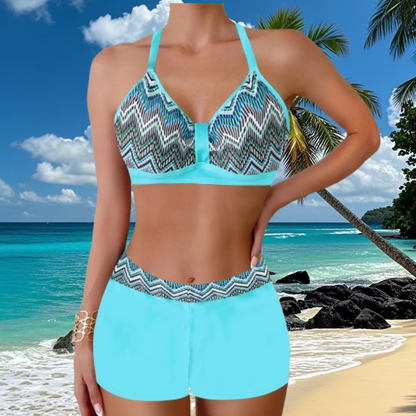 🏖️👙【Cumpără 1 Primești 1 Gratuit】🌴【S-5XL】Set de costume de baie imprimate pentru vacanță la plajă 2025