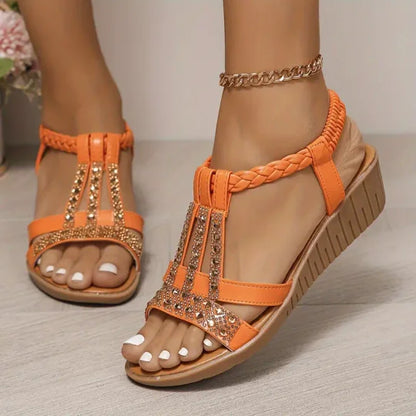 🌈🌿【Ograničena količina🔥】👡【34-43】2025 Nove modne sandale s kristalima za žene 