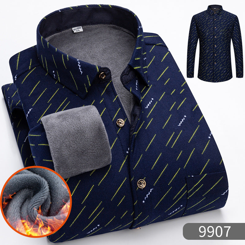 🔥👔【L-5XL】Wiosenna ciepła koszula biznesowa z długimi rękawami
