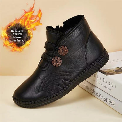 💥【Plaćanje pouzećem】Nove neklizajuće pamučne zimske ravne čizme（Veličine 35-40）