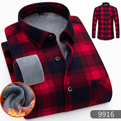 🔥👔【L-5XL】Wiosenna ciepła koszula biznesowa z długimi rękawami