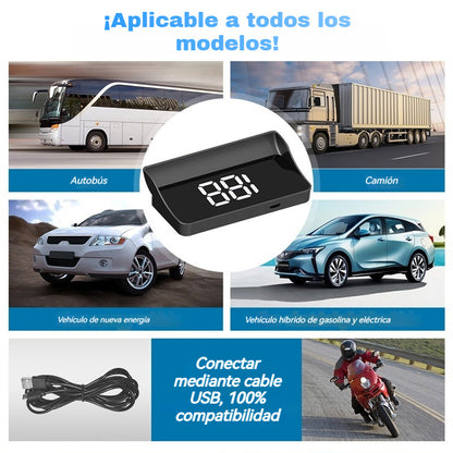 🚗Pantalla HUD para coche｜Proyección HD GPS｜Velocidad en tiempo real y conducción más segura