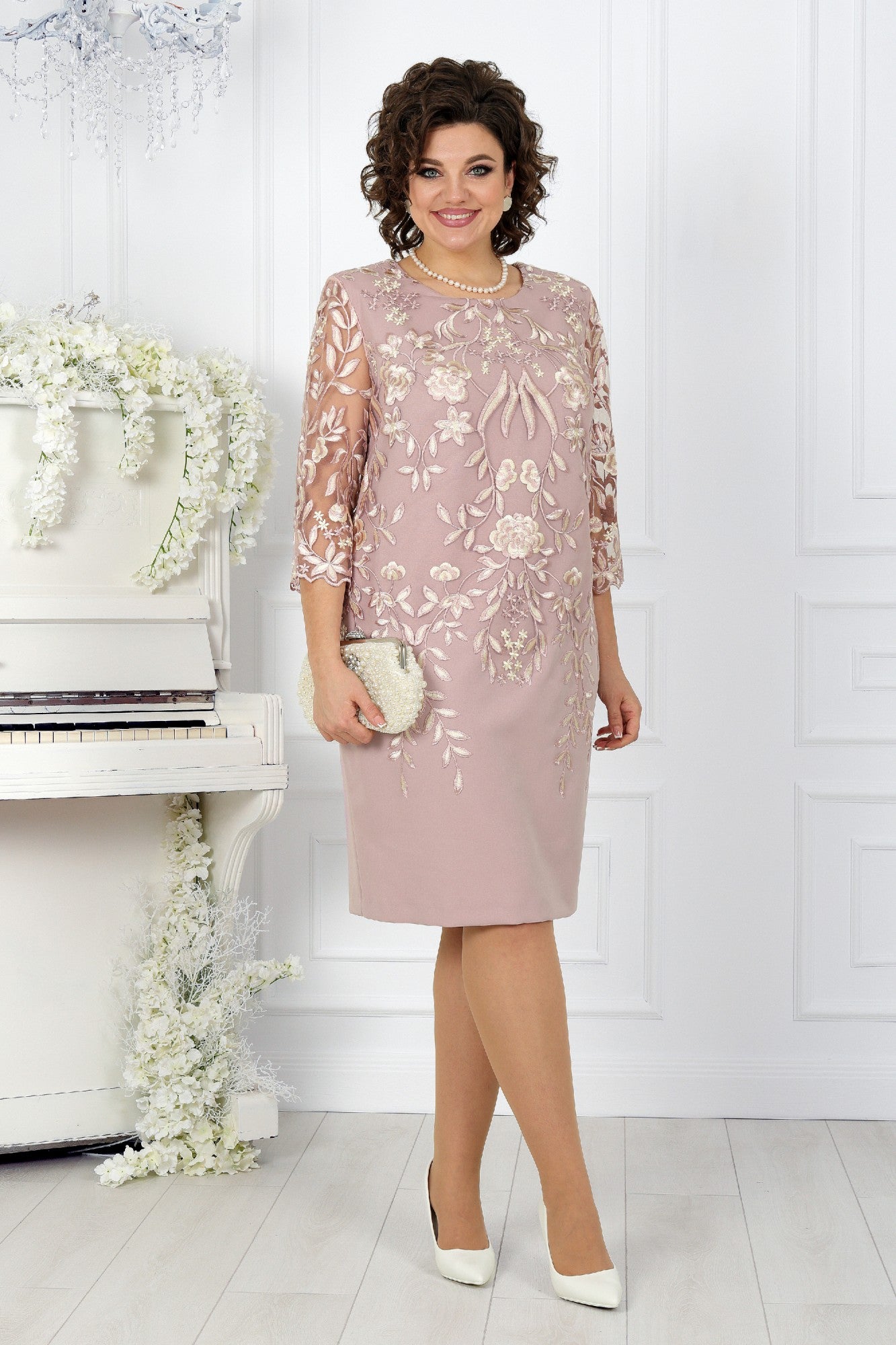 💕【S-5XL】✨2025 Modna koronkowa sukienka z nadrukiem, wygodna i elegancka