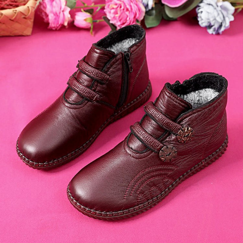 💥【Plaćanje pouzećem】Nove neklizajuće pamučne zimske ravne čizme（Veličine 35-40）