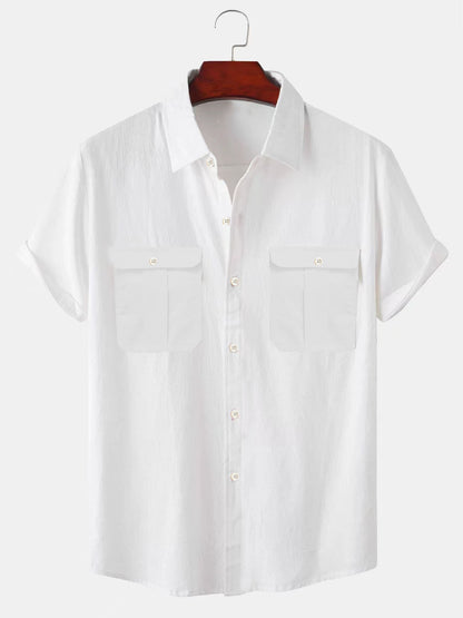 【🔥Wyprzedaż letnia🔥】✨🎉【M-5XL】2025 Nowa letnia męska prosta swobodna koszula lniana