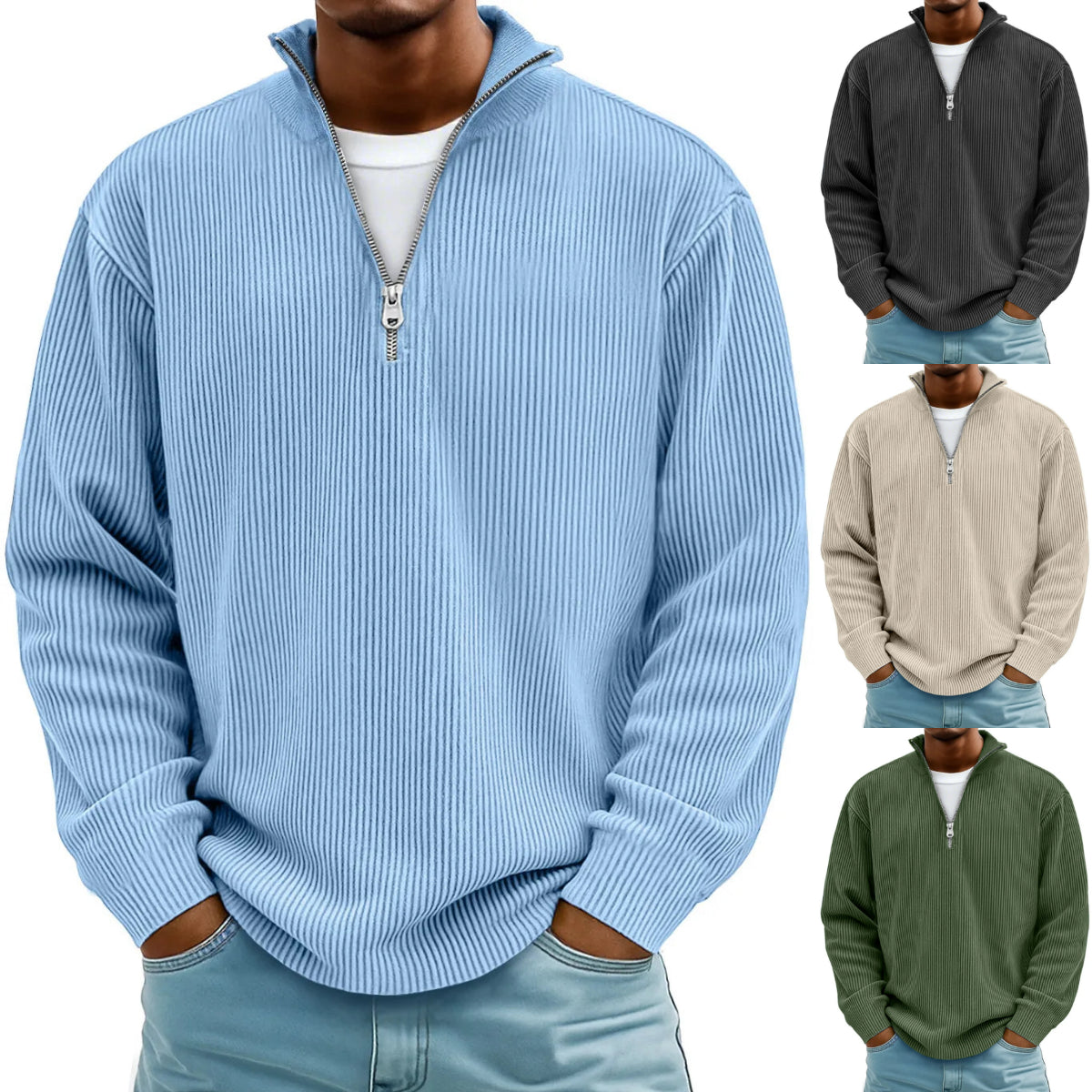 Platba na dobierku | Nové pánske tričko s vysokým golierom (S–5XL) | Kolekcia jeseň/zima 2026