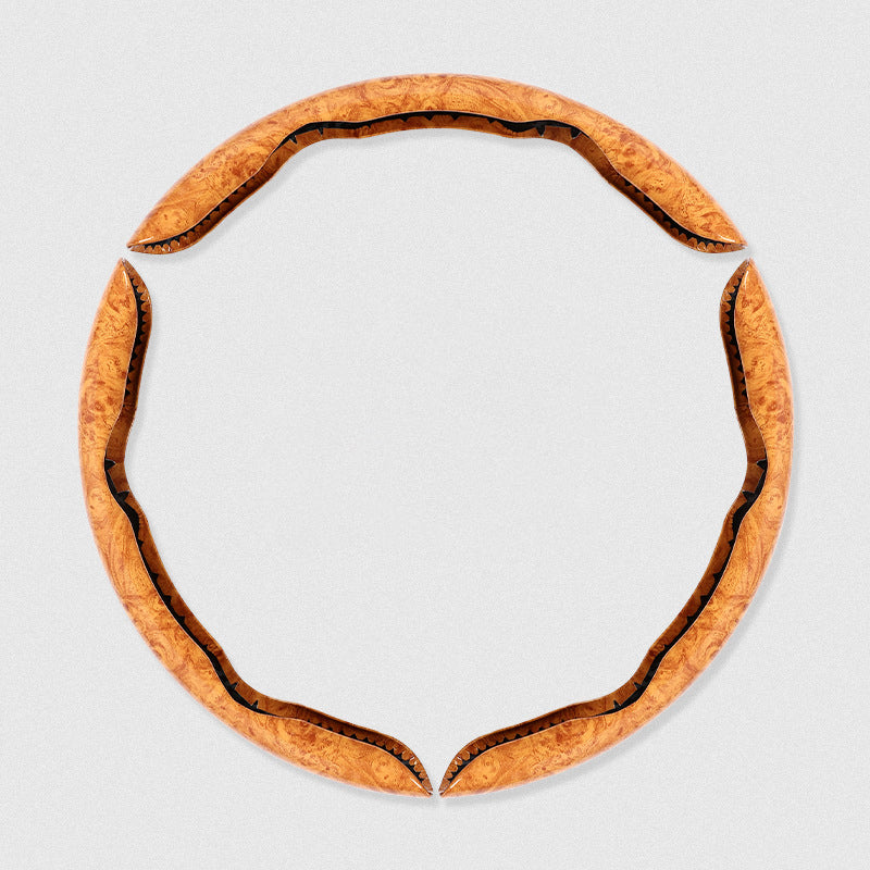 🚗【1 set od 3 komada】👍👍Protuklizna drvena navlaka za volan automobila