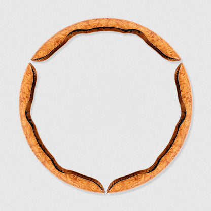 🚗【1 set od 3 komada】👍👍Protuklizna drvena navlaka za volan automobila