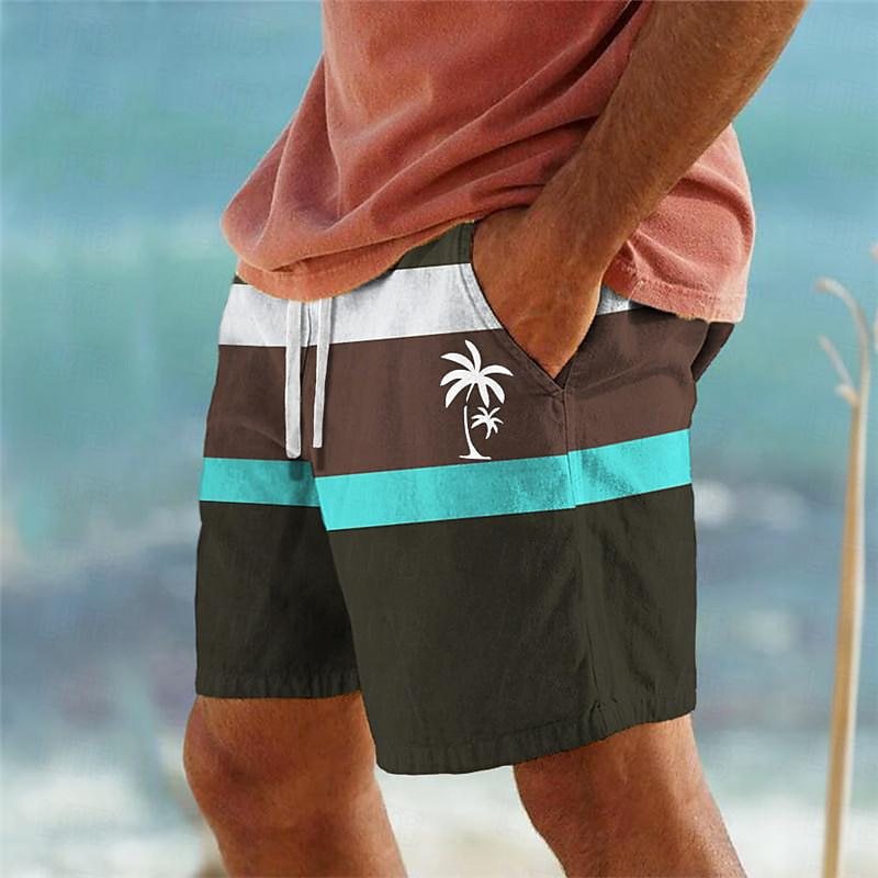 【Ofertă de vară💥】Pantaloni de baie bărbați 2025, stilati, cu imprimeu multicolor