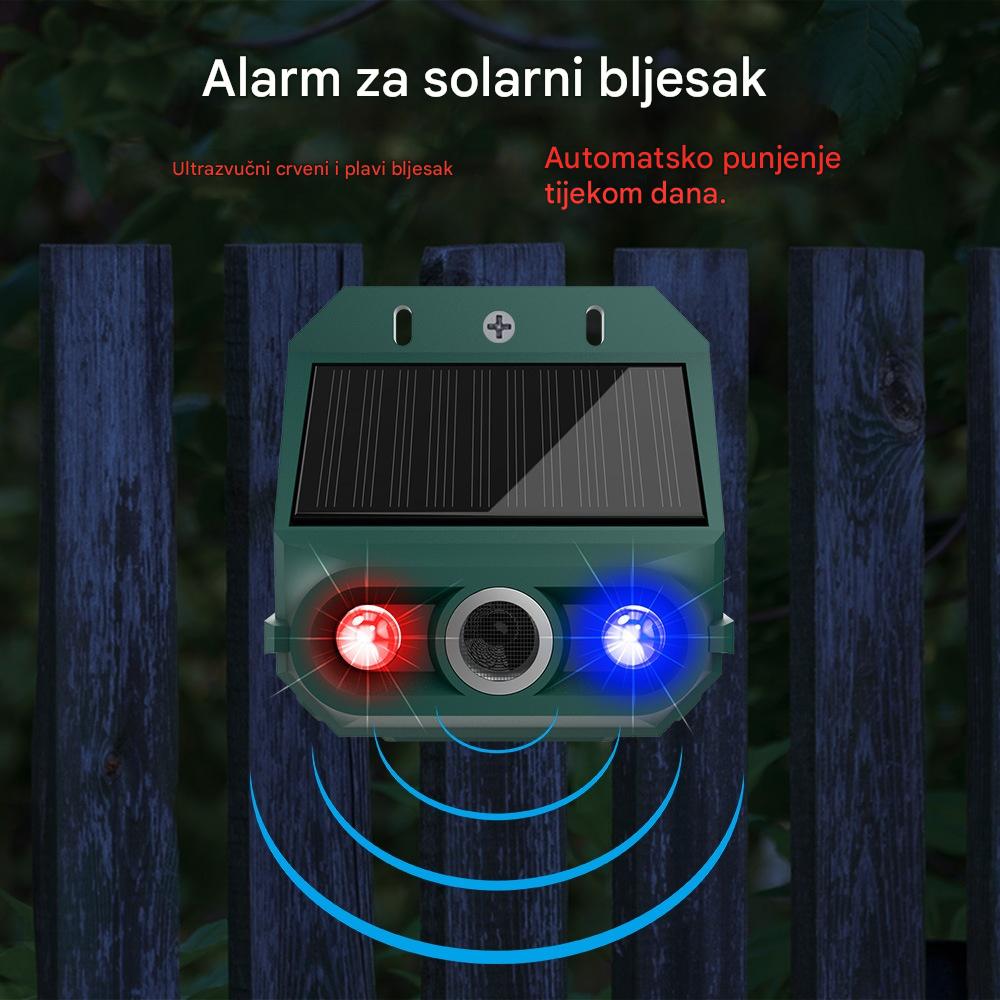 🔥【Kupite jedan i dobijete jedan gratis】🔥Vanjski solarni ultrazvučni tjerač ptica s trepćućim infracrvenim svjetlom, crvenom i plavom LED diodom