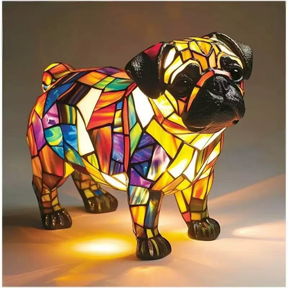 🐱🐶Ukrasi od smole, LED noćno svjetlo, umjetnost, figurica životinje, kreativni ukras za ured, dom, prekidač s USB utičnicom