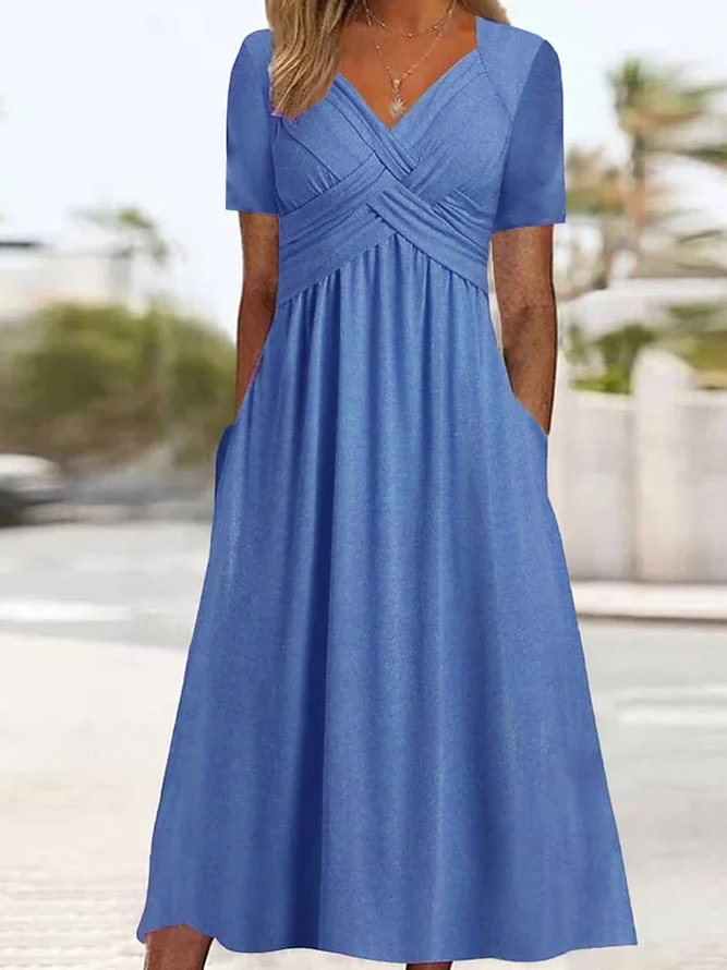 👍👍【Letni Karnawał】✨✨【S-5XL】👗👗Nowa bawełniana sukienka midi na co dzień-
