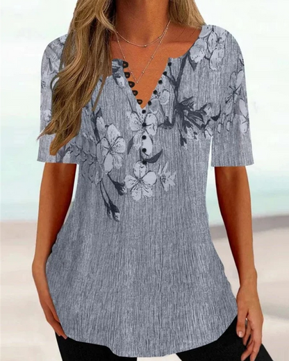 💕💕【50%OFF】💕💕【S-5XL】Nowości Letnie bawełniane koszulki damskie z krótkim rękawem i dekoltem w serek - przyjazne dla skóry i miękkie