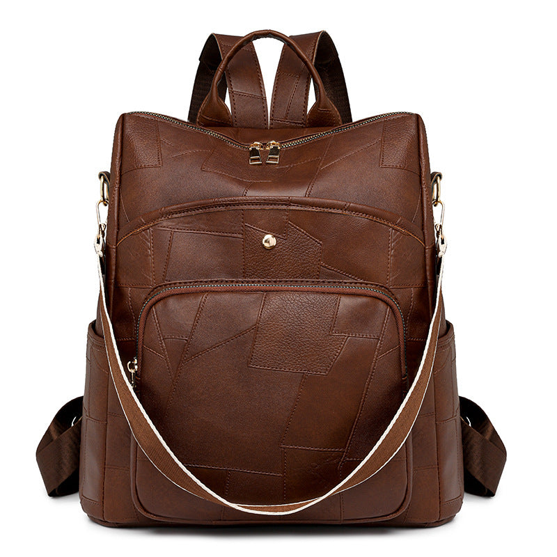 👛Platba pri doručení🌟Nový kožený batoh s veľkou kapacitou a kockovaným dizajnom