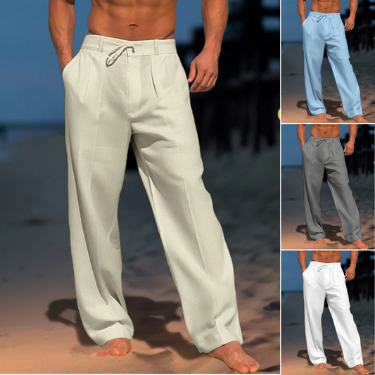 🏖️👖【 50% POPUSTA 】【S–3XL】😍 Muške lanene ležerne hlače velikih veličina, udobne i prozračne, savršene za svaki dan i odmor 