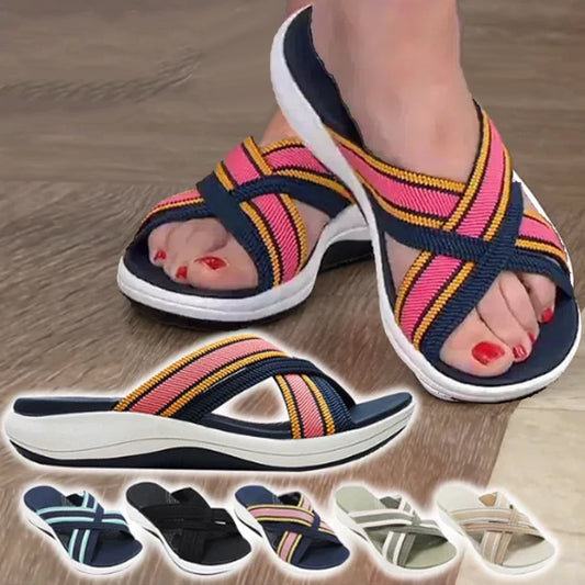 【35-43】🍃👡Damskie letnie duże sandały ortopedyczne na platformie🎁