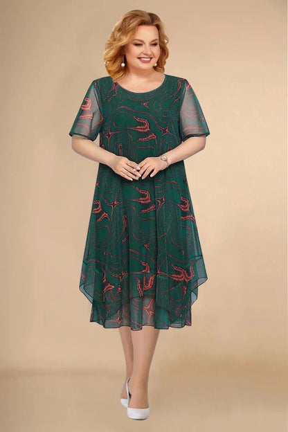 💗🌺【L-5XL】2025 noua rochie florala din sifon de vara