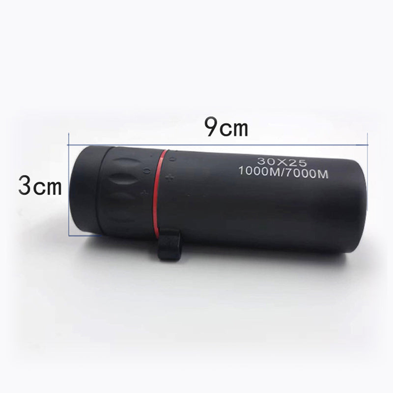 Przenośna, outdoorowa lornetka monokularowa - 30×25 o wysokiej rozdzielczości, wyposażona w adapter do smartfona, idealna na wyprawy.
