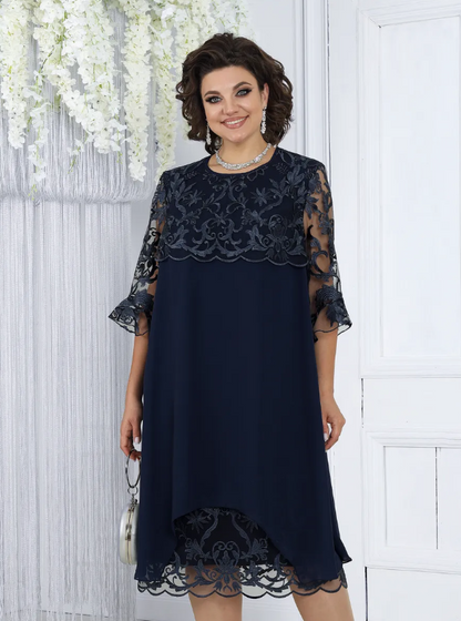 👍 👍【49% zniżki】🌹 【S-5XL】 Letnia elegancka haftowana swobodna wygodna sukienka