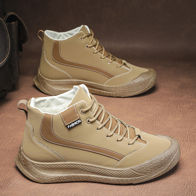 ✨49% zniżki – Męskie aksamitne buty outdoorowe, antypoślizgowe i wygodne, codzienne, wysokie, ze skóry wodoodpornej