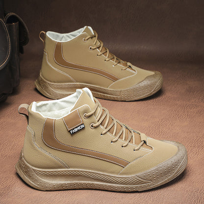 ✨49% zniżki – Męskie aksamitne buty outdoorowe, antypoślizgowe i wygodne, codzienne, wysokie, ze skóry wodoodpornej