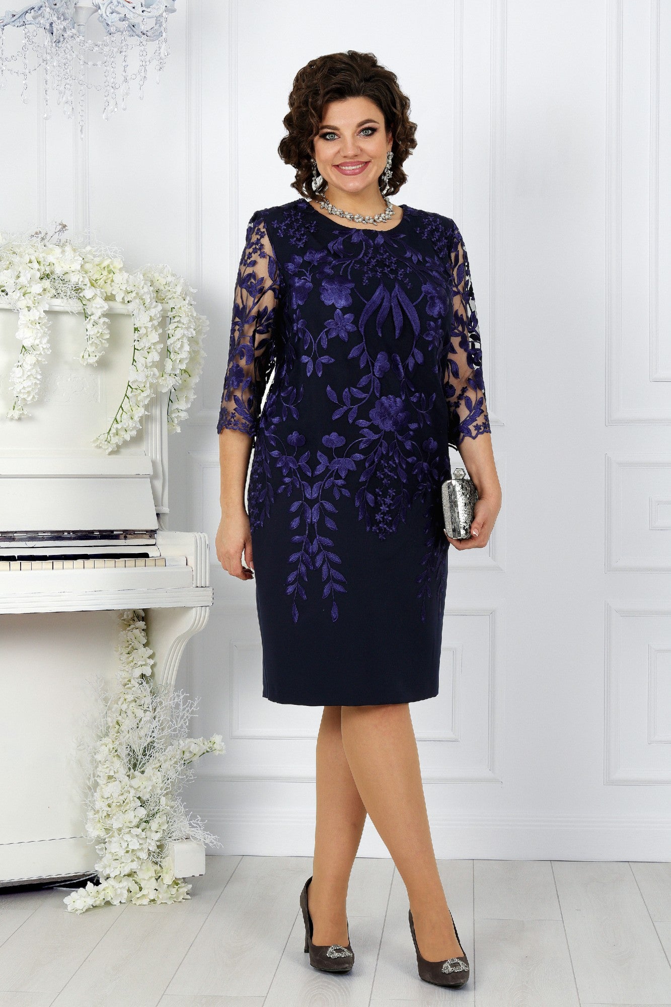💕【S-5XL】✨2025 Modna koronkowa sukienka z nadrukiem, wygodna i elegancka