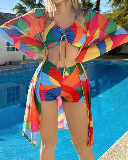 ✨👙 【45-100KG】Nowy, modny trzyczęściowy kostium kąpielowy, dostępnych w większevj liczbie kolorów