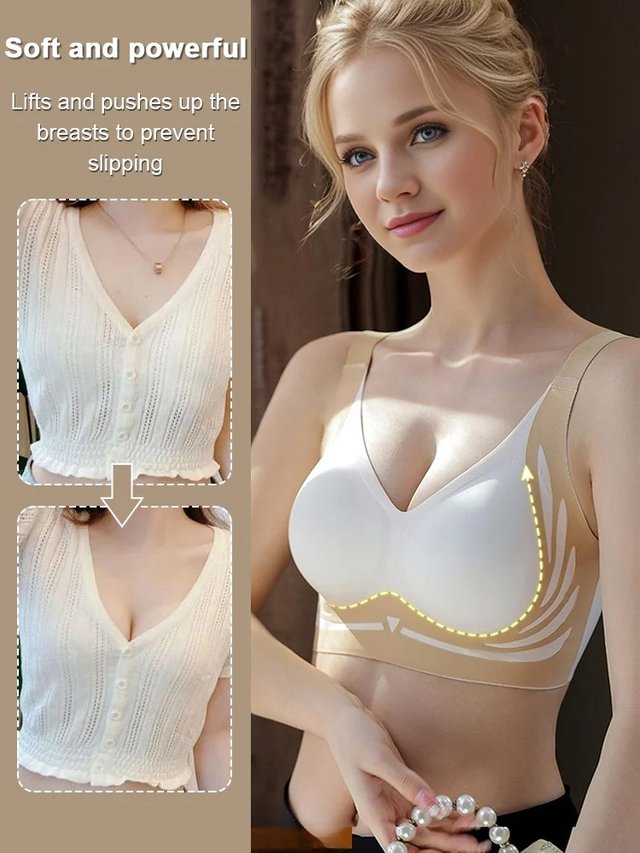 50% zniżki przez ograniczony czas😍😍【Opakowanie 4 sztuk】Biustonosz damski jednoczęściowy bez fiszbin ❤️【40-85 KG】