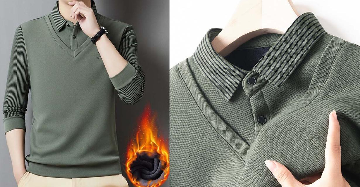 🔥【Отстъпка 50%】Мъжки комплект от кашмир – Топъл и елегантен（M–4XL）