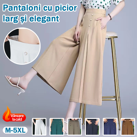 💥【50% reducere】💥💖【M-5XL】 Fusta drapată de damă la modă, cu picioare largi și talie înaltă
