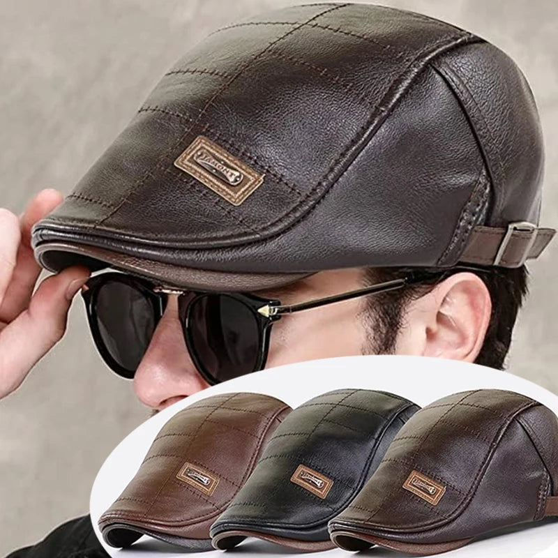 🧢【Oferta specjalna】🔥Męski beret skórzany w stylu vintage