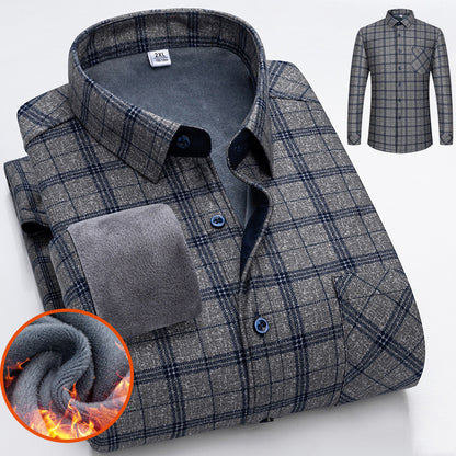 🔥👔【L-5XL】Wiosenna ciepła koszula biznesowa z długimi rękawami