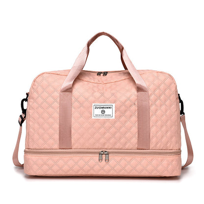 🔥Elegantní cestovní taška s velkou kapacitou a oddělenými přihrádkami pro mokré a suché věci, vhodná na jógu a fitness