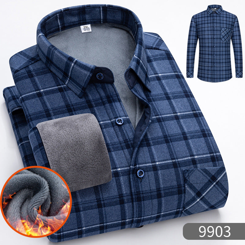 🔥👔【L-5XL】Wiosenna ciepła koszula biznesowa z długimi rękawami